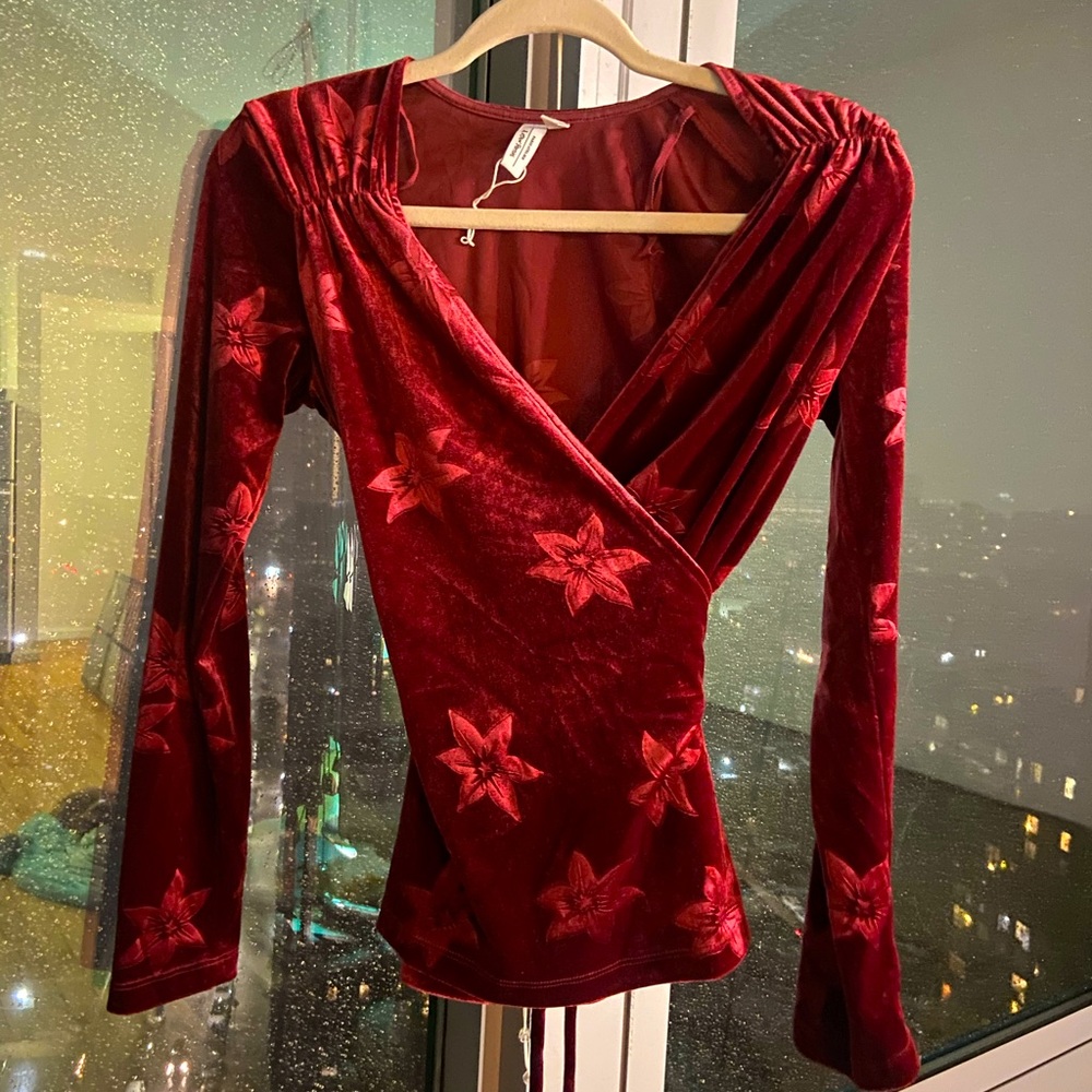 Red Velvet Top - & Other Stories